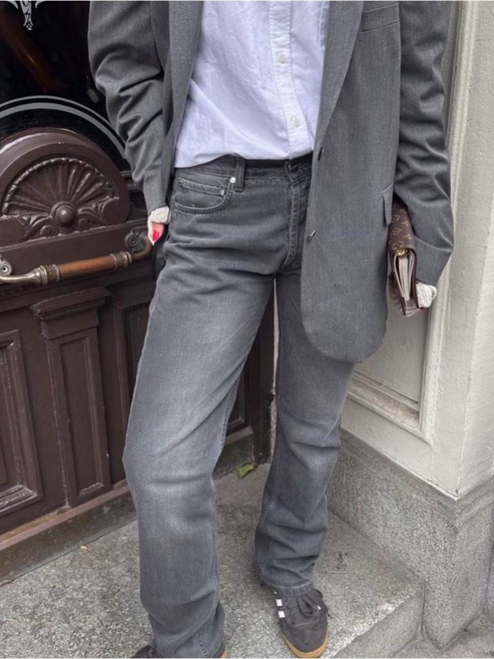 Djerf Avenue Relaxed Gray Jeans
